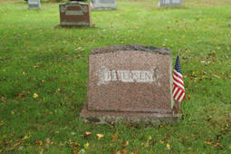 gravestone of some of Helga and Carl Petersen's children and in-laws