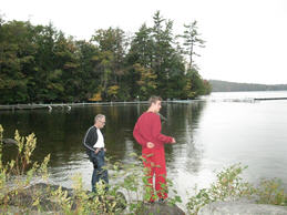 David og Niels ved Fitzwiliam Town Beach 